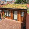 Sedum green roof with Aluminium edging